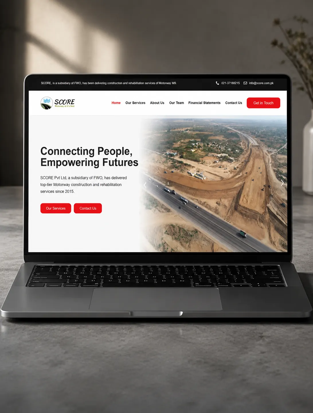 Concept illustration: a website build