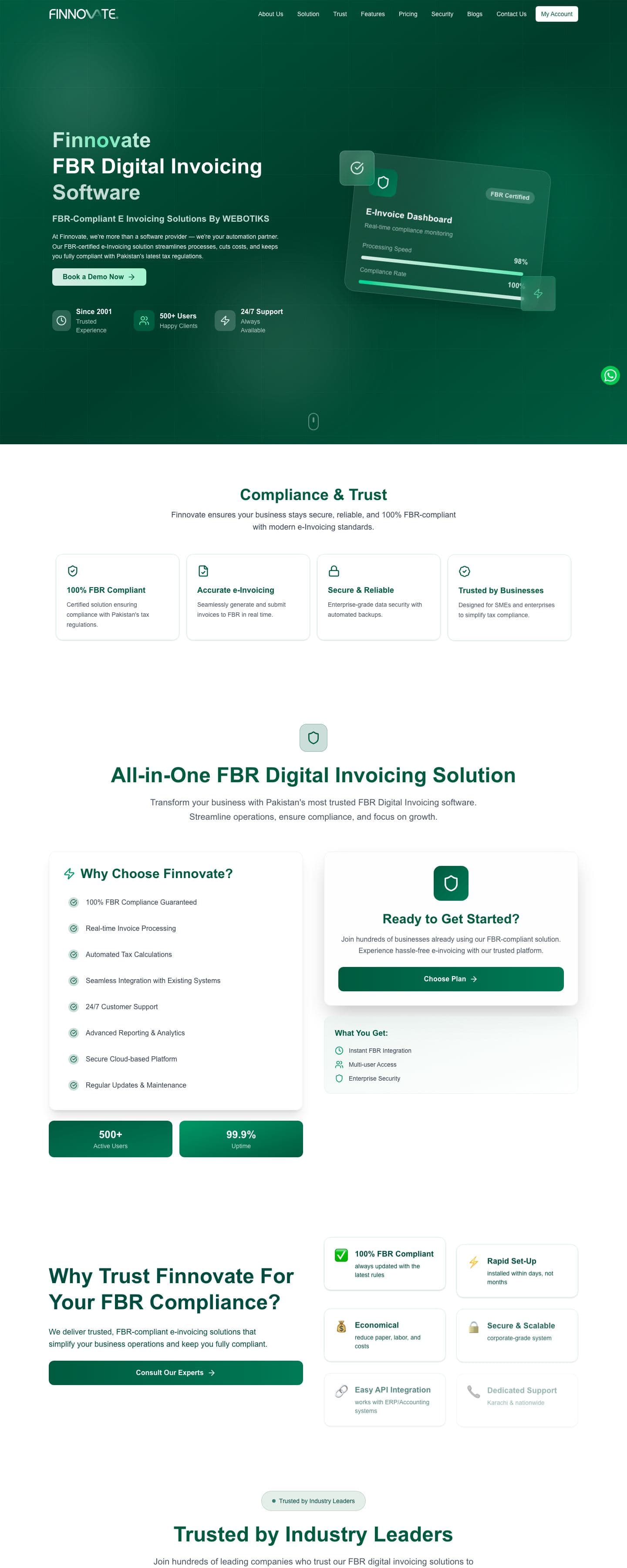 The finnovate.com.pk homepage